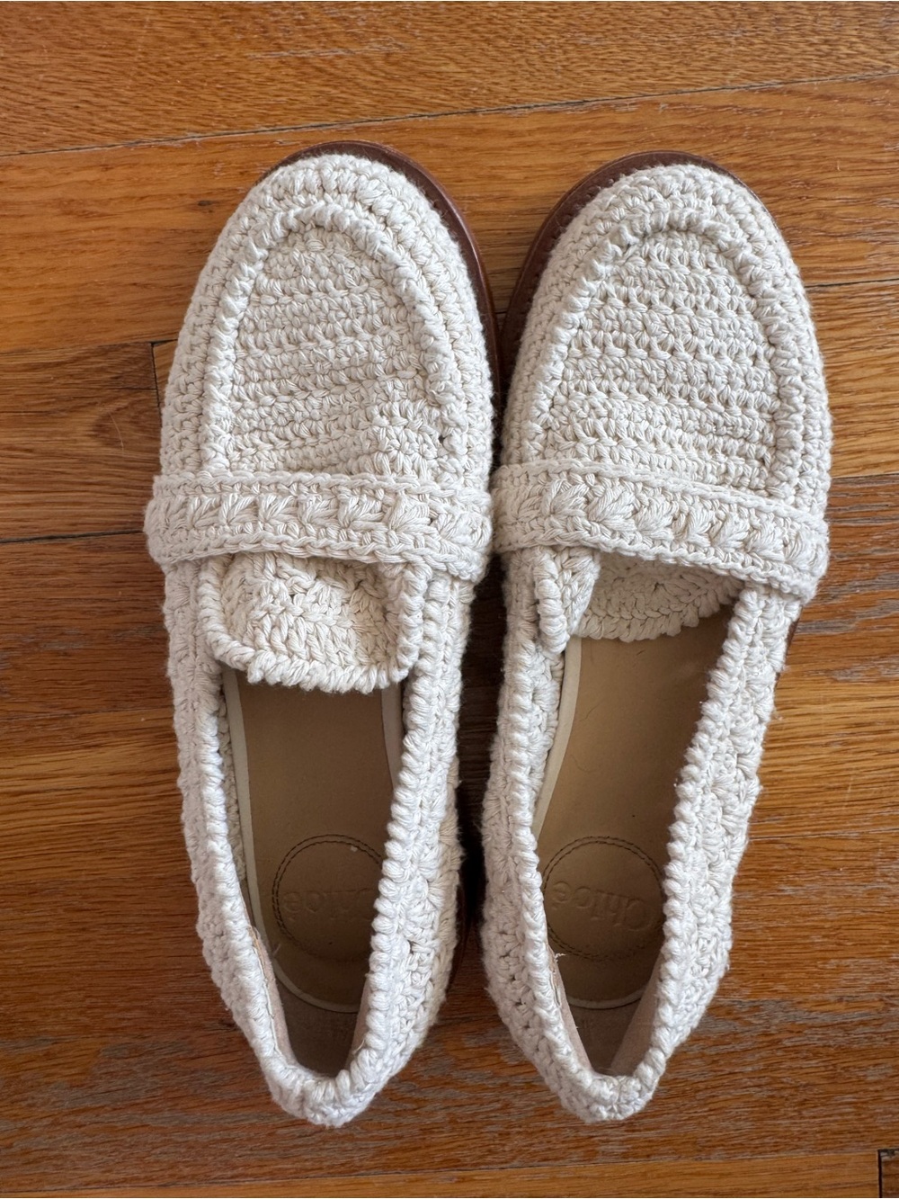 Chloé Embossed Leather Insole in Brown